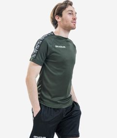 T-SHIRT POLY BAND VERDE MILITARE Tg. 2XS