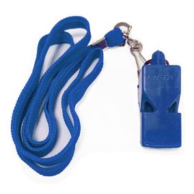Whistle plastic classic with lanyard Blue